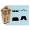Mustache Styles Walrus Pencil Toothbrush Imperial Rubber Stamp Set for Stamping Crafting Planners